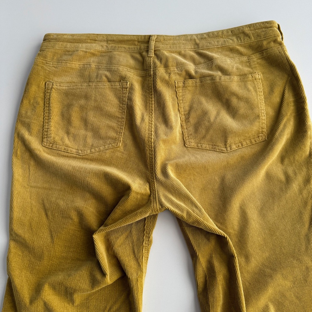 Anthropologie Pilcro The Yaya Midrise Cotton Blend Corduroy Gold Crop Pants 18W - Picture 5 of 12